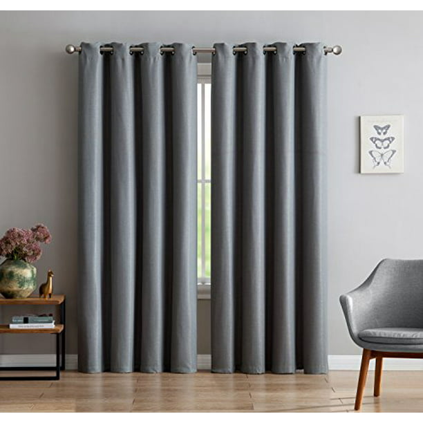 Premium Textured Thermal Weaved Heavy Duty Blackout Curtain Noise Reduction NEW 